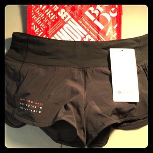 Lululemon low rise speed up shorts